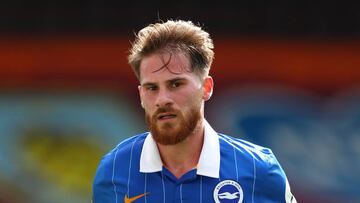 BURNLEY, ENGLAND - JULY 26:  Alexis Mac Allister of Brighton &amp; Hove Albion during the Premier League match between Burnley FC and Brighton &amp; Hove Albion at Turf Moor on July 26, 2020 in Burnley, England. Football Stadiums around Europe remain empty due to the Coronavirus Pandemic as Government social distancing laws prohibit fans inside venues resulting in all fixtures being played behind closed doors. (Photo by Alex Livesey/Getty Images)