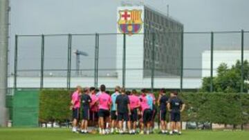 Entrenamiento del FC Barcelona.