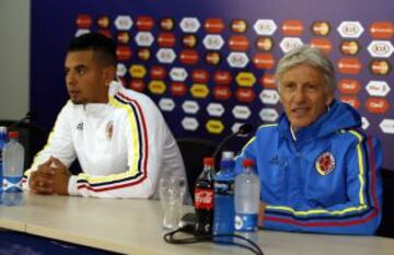 Pékerman y Cardona atendieron a los medios colombianos y argentinos previo al partido de cuartos de final de la Copa América