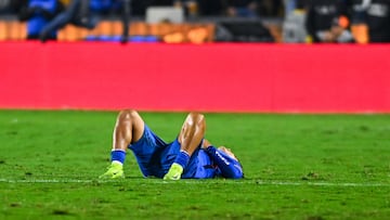 during the semi-finals second leg match between Tigres UANL and Cruz Azul, as part of the Liga BBVA MX, Torneo Apertura 2025 at Universitario Stadium, on December 06, 2025 in Monterrey, Nuevo Leon, Mexico.