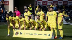 Villarreal&#039;s Line up   during La Liga  match between Villarreal CF vs Valencia CF at La Ceramica   Stadium on October 18, 2020.