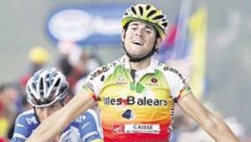 <b>LOS MÁS GRANDES. </b>Alejandro Valverde batió a Lance Armstrong en la etapa de Courchevel del Tour.