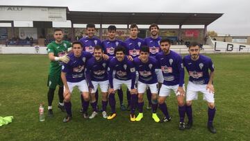 Los jugadores de La Bañeza antes del partido.