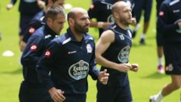 Manuel Pablo, durante un entreno.