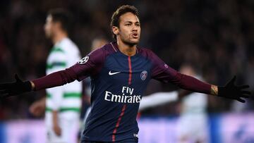 Neymar con el PSG.