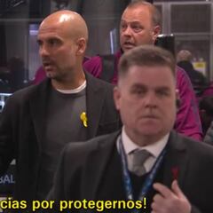 Pep Guardiola, enfadado con el dispositivo de seguridad por el ataque al autobús del City