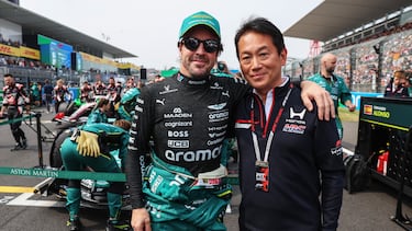 SUZUKA, JAPAN - MARCH 29: Fernando Alonso of Spain and Aston Martin F1 Team on the grid during the F1 Grand Prix of Japan at Suzuka Circuit on March 29, 2026 in Suzuka, Japan. (Photo by Alastair Staley/LAT Images)
