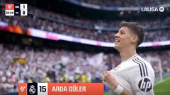 Aura en su máxima expresión: Arda Güler marca uno de los mejores goles de LaLiga