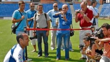 <b>ESTRENO. </b>Nasief Morris visitó ayer por primera vez el Nuevo Colombino.