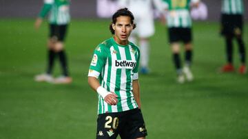 Diego Lainez of Real Betis looks on during the spanish league, La Liga, football match played between Real Madrid and Real Betis at Ciudad Deportiva Real Madrid on April 24, 2021, in Valdebebas, Madrid, Spain.
 AFP7 
 24/04/2021 ONLY FOR USE IN SPAIN