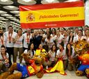La llegada de Las Guerreras a Madrid en imágenes