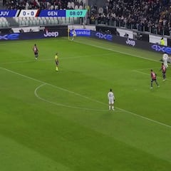 La Juventus marca al Genoa el gol olímpico perfecto