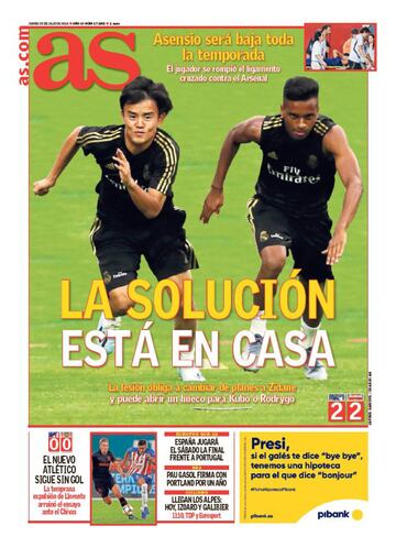 Las portadas de AS de julio