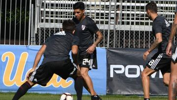 Enzo Pérez se entrenó con normalidad en Los Ángeles