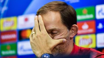 (FILES) This file photo taken on November 5, 2018 in Naples shows Paris Saint-Germain&#039;s German coach Thomas Tuchel. - Just four months after leading Paris Saint-Germain to a first Champions League final, Thomas Tuchel has been dismissed by the French