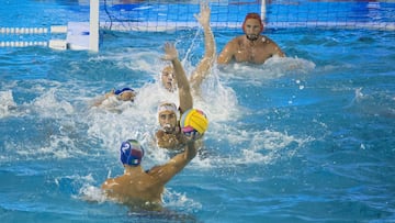 Imagen del partido de semifinales del Europeo de Barcelona entre España e Italia.