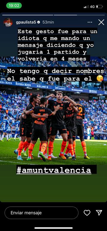 Captura de pantalla de la cuenta de Instagram de Gabriel Paulista. 