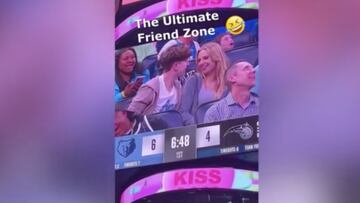 Durante el Memphis Grizzlies-Orlando Magic se produjo esta escena con la kiss cam que se ha hecho viral en redes al instante.