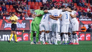 Players of Queretaro during the 1st round match between Tijuana vs Queretaro as part of the Liga BBVA MX, Torneo Apertura 2025 at Caliente Stadium, on July 11, 2025 in Tijuana, Baja California, Mexico