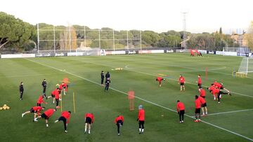 ENTRENAMIENTO DEL ATLETICO DE MADRID.