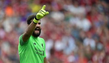 Alisson Becker in Saturday's friendly against Napoli in Dublin.