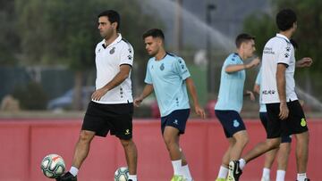 04/10/19 RCD ESPAÑOL ENTRENAMIENTO EN CIUDAD DEPORTIVA SON BIBILONI MALLORCA ENTRENADOR DAVID GALLEGO