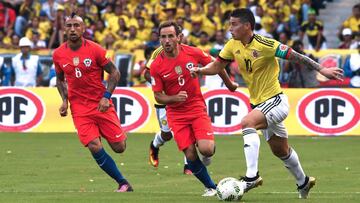 Sigue en directo y online el partido entre Colombia y Chile