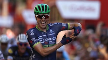 El belga Keukeleire dedica a su hijo reci&eacute;n nacido su victoria en la Vuelta.