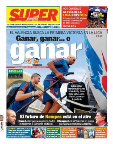 Portadas de la prensa deportiva