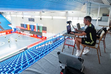 Leo Herrera graba y edita un entrenamiento en tiempo real.