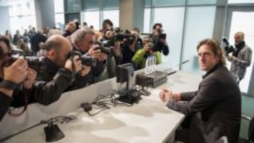 Gorka Arrinda, durante una rueda de prensa.