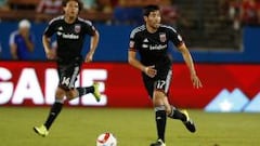 Miguel Aguilar jugando por el DC United en la MLS