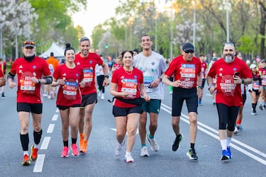 ‘AS Runners’, equipo de 44 corredores del Diario AS durante la Zurich Rock ‘n’ Roll Running Series.