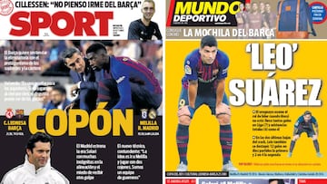 Portadas de &#039;Sport&#039; y &#039;Mundo Deportivo&#039; del mi&eacute;rcoles 31 de octubre de 2018.