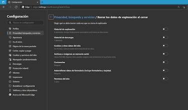 Trucos Edge: cómo borrar tus datos al cerrar el navegador