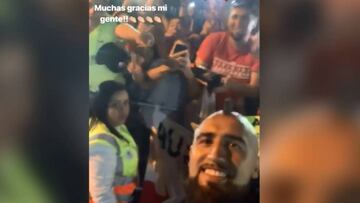 Vidal mostró el cálido ambiente que hay en el hotel de la Roja