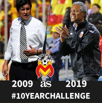En el 2009, Monarcas Morelia estaba bajo el mando de Luis Fernando Tena, diez años más tarde el encargado es Roberto Hernández.
