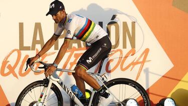 Alejandro Valverde en la presentación de la Vuelta a España.