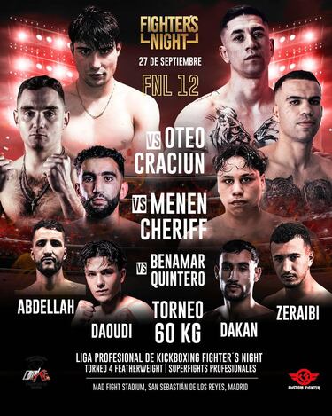 El espectáculo de Fighters Night vuelve al Mad Fight Stadium con duelos decisivos y un inédito torneo a cuatro