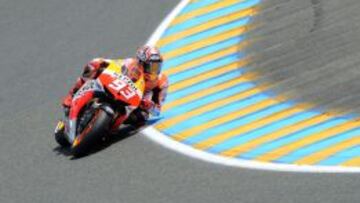 Marc Márquez en el circuito de Le Mans