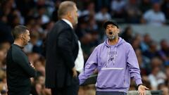 Soccer Football - Premier League - Tottenham Hotspur v Liverpool - Tottenham Hotspur Stadium, London, Britain - September 30, 2023 Liverpool manager Juergen Klopp reacts Action Images via Reuters/Peter Cziborra NO USE WITH UNAUTHORIZED AUDIO, VIDEO, DATA, FIXTURE LISTS, CLUB/LEAGUE LOGOS OR 'LIVE' SERVICES. ONLINE IN-MATCH USE LIMITED TO 45 IMAGES, NO VIDEO EMULATION. NO USE IN BETTING, GAMES OR SINGLE CLUB/LEAGUE/PLAYER PUBLICATIONS.