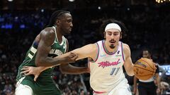 Jaime Jáquez Jr., fuera de actividad con el Miami Heat vs. Boston Celtics