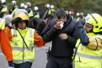 Los seguidores del Legia la lían en las calles de Madrid