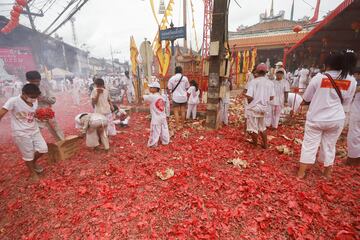 Las impactantes imágenes del Festival Vegetariano de Tailandia