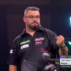 ‘El Espartano’ Cristo Reyes lucha con honor ante el favorito Van Veen en el Mundial de Dardos