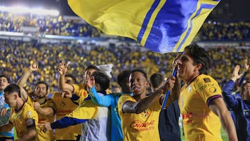 Cristian Borja of America during the Semi-Final second leg match between America and Cruz Azul as part of the Liga BBVA MX, Torneo Clausura 2025 at Ciudad de los Deportes Stadium on May 18, 2025 in Mexico City, Mexico.