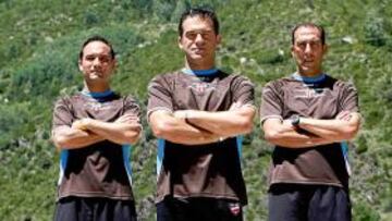 <b>PREPARADOS. </b>Estanis, Luis y Menoti derrochan ganas e ilusión por empezar a codearse con los mejores de España.