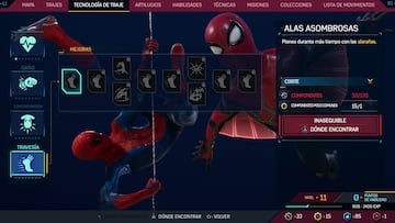 marvel spiderman 2 ps5 tecnologia de traje mejoras travesia