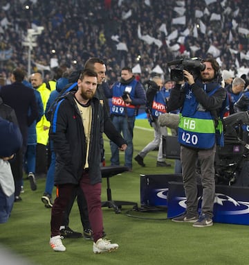 Messi started on the bench in Turin.