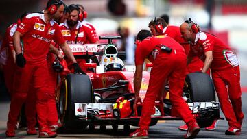 Vettel en una jornada de pruebas en Montmel&oacute;.